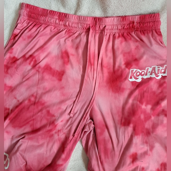 Mens Red Tie Dye Kool Aid Sweatpants - Picture 5 of 14